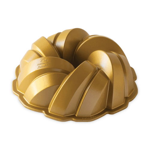 Image showing the Premier Cast Braided Bundt Pan, Gold product.