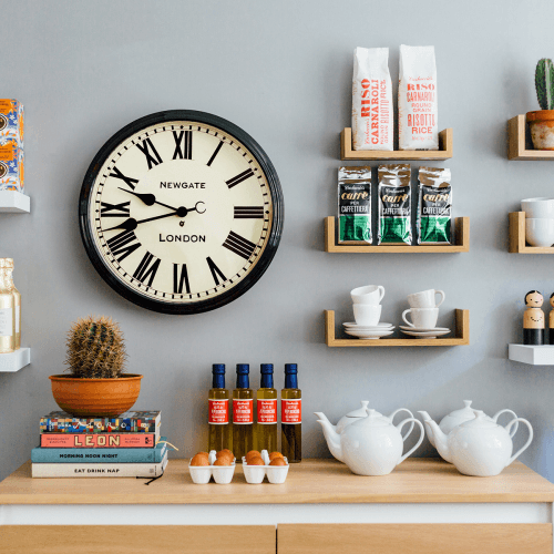 Image showing the Battersby Wall Clock, Black Metal product.
