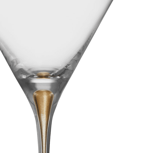 Image showing the Intermezzo Gold Set of 2 Martini Glasses, Clear & Gold product.