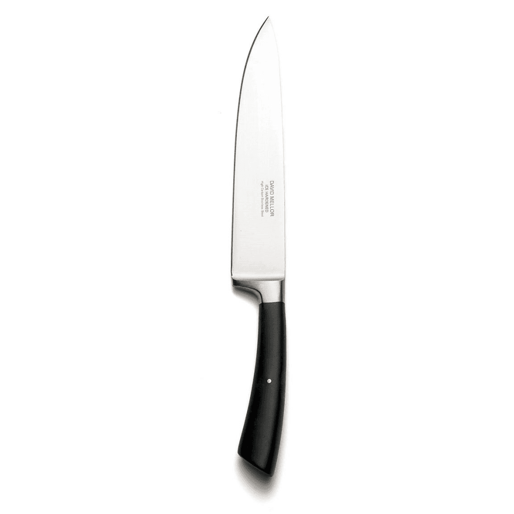 Black Handled Chefs Knife, stainless steel