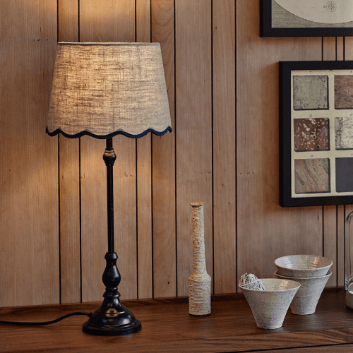 Image showing the Scallop Table Lamp, 56 cm, Blue product.
