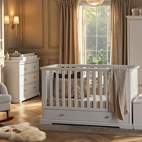 Image showing the Beaumont 2 Piece Nursery Furniture Set, White product.