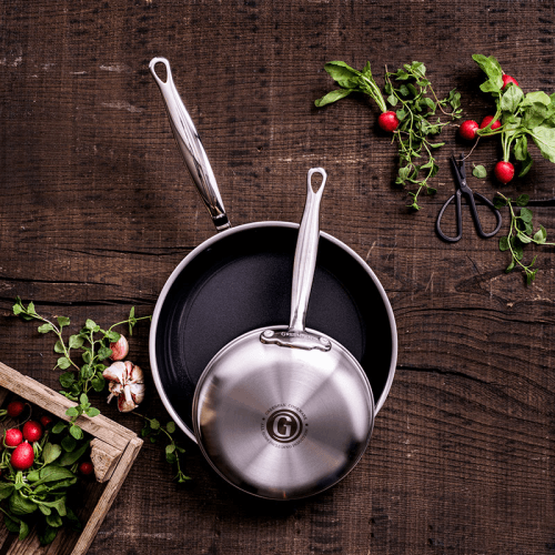 Image showing the Premiere 2 Piece Frying Pan Set, Stainless Steel product.