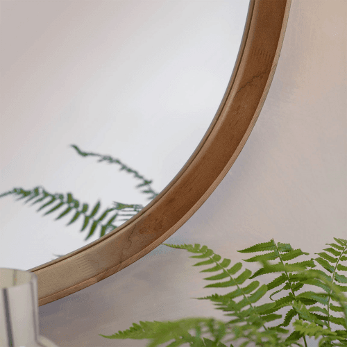 Image showing the Braunston Square Mirror, H100cm, Brown product.