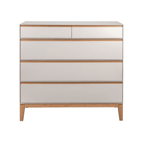 Image showing the Lars Five Drawer Dresser, Cashmere and Oak product.