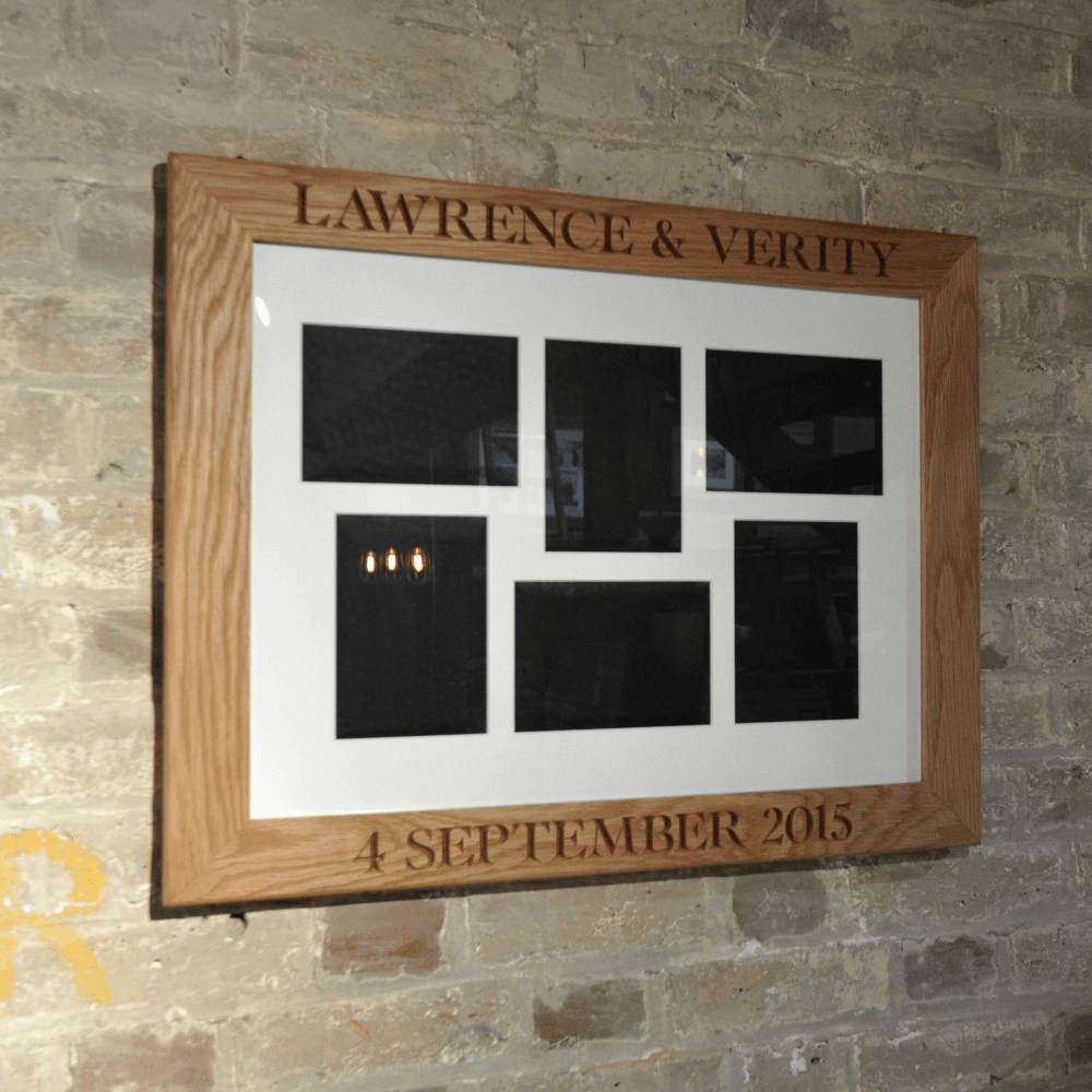 Personalised Multi Photo Frame, Oak