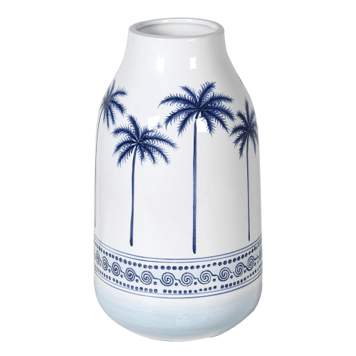 Image showing the Palm Tree Vase, Blue product.