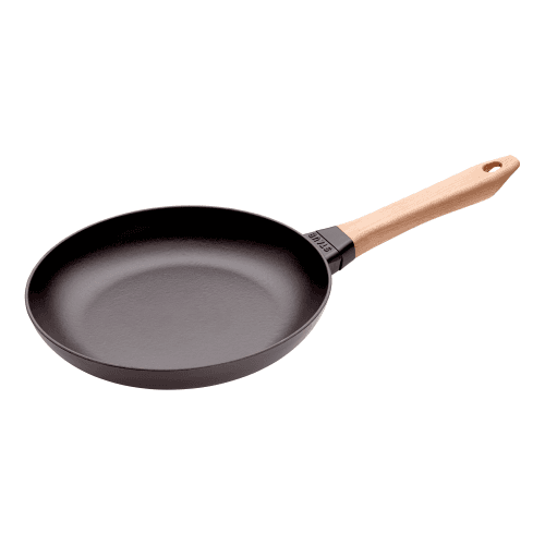 Image showing the Frying pan with wooden handle, Black product.