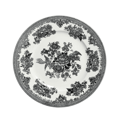 Image showing the Asiatic Pheasants Plate, Black & White product.