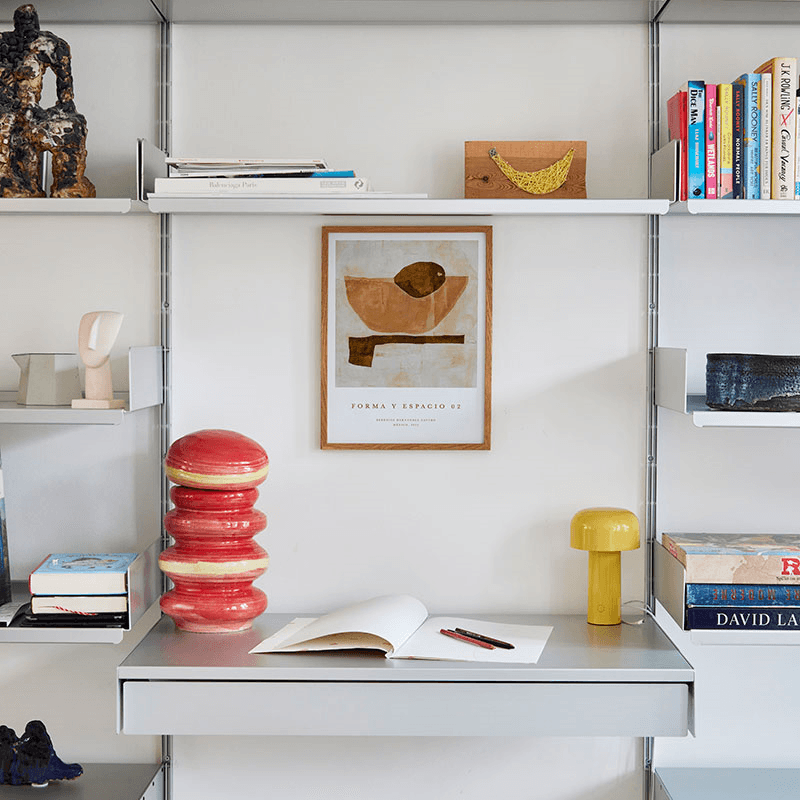 Forma y Espacio 02 Framed Print, Beige