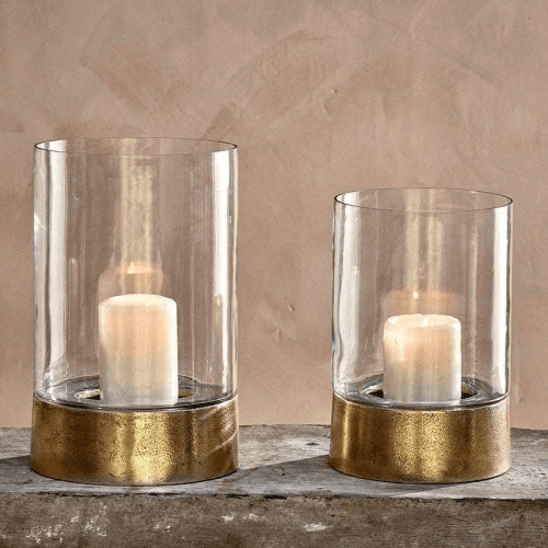 Image showing the Rajuara Hurricane Lantern, Antique Brass product.