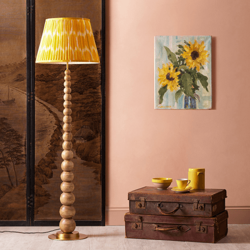 Image showing the Rahul Standing Lamp, Warm Wood product.