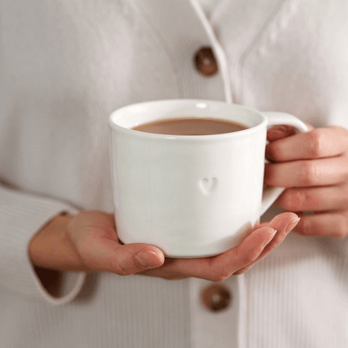 Image showing the Burnham Heart Mug, White product.