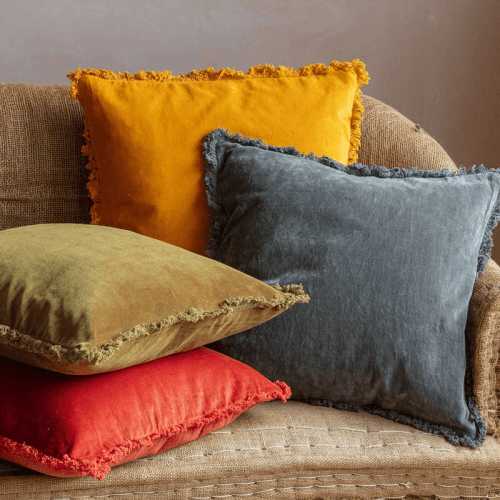 Image showing the Stonewash Cushion, Olive product.