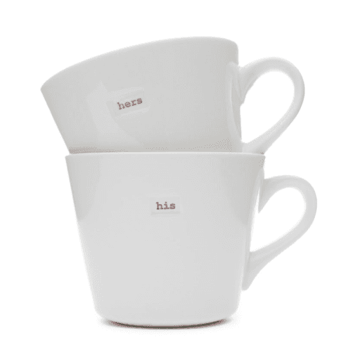 Image showing the His & Hers Set of 2 Bucket Mugs product.