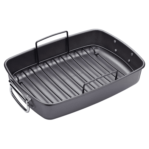 Image showing the Non-Stick Roasting pan with rack, Black product.