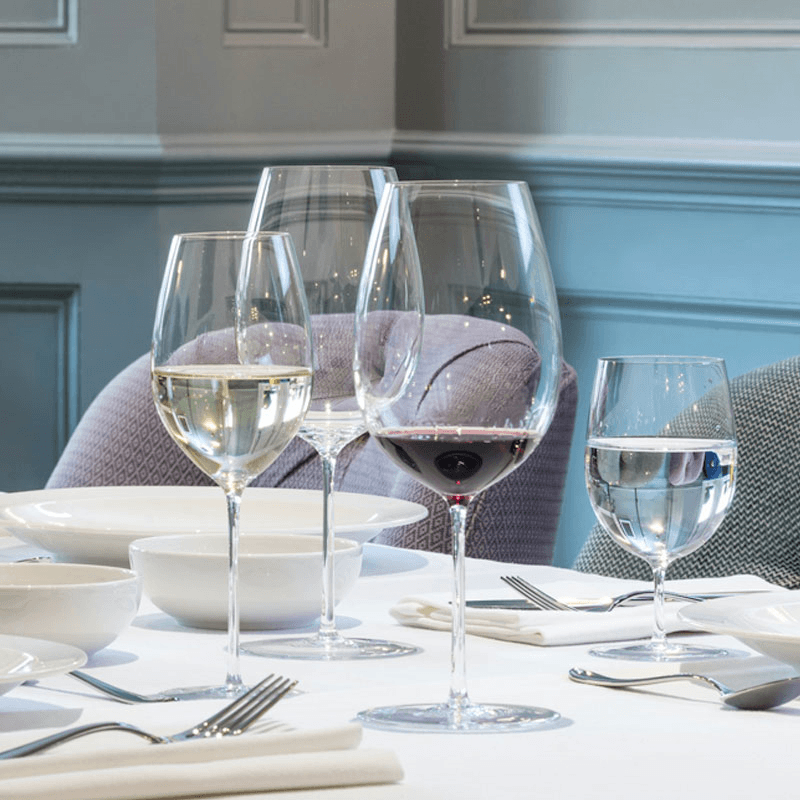 Leila Set of 6 Wine Glass, White