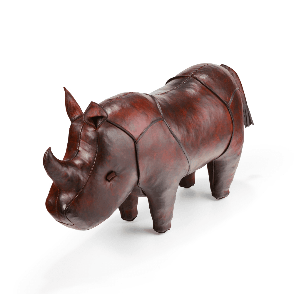 Rhinoceros Animal footstool, Brown