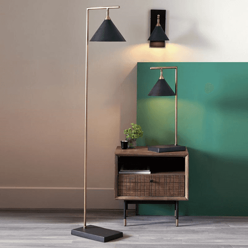 Image showing the Zeta Floor Lamp, Matt Black product.