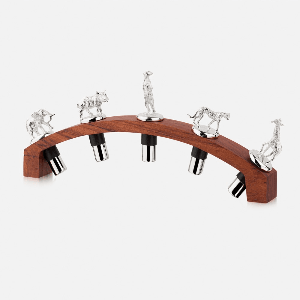The Highland Safari Collection Bottle stopper set, African animals
