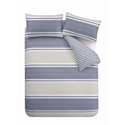 Image showing the Textured Banded Stripe Duvet Set product.