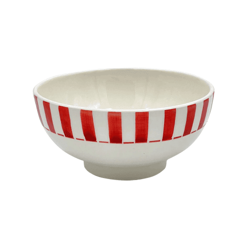 Image showing the Stripes Medium Bowl, Red product.