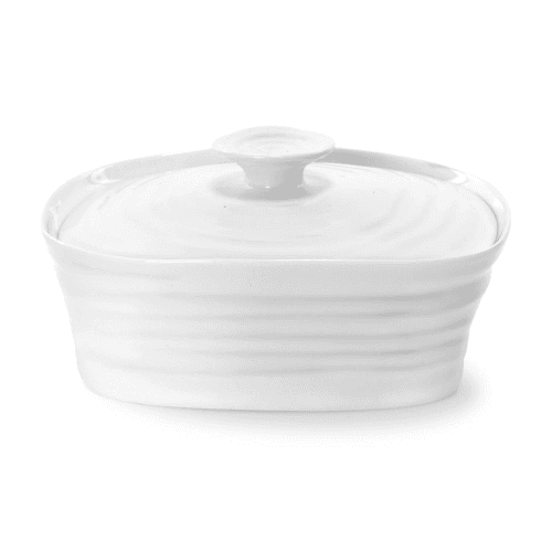 Image showing the Ceramics Covered butter dish, White product.