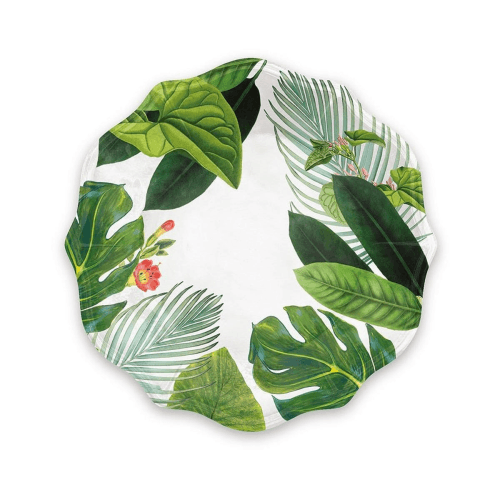 Image showing the Amazon Floral Melamine dinner plate, Green product.