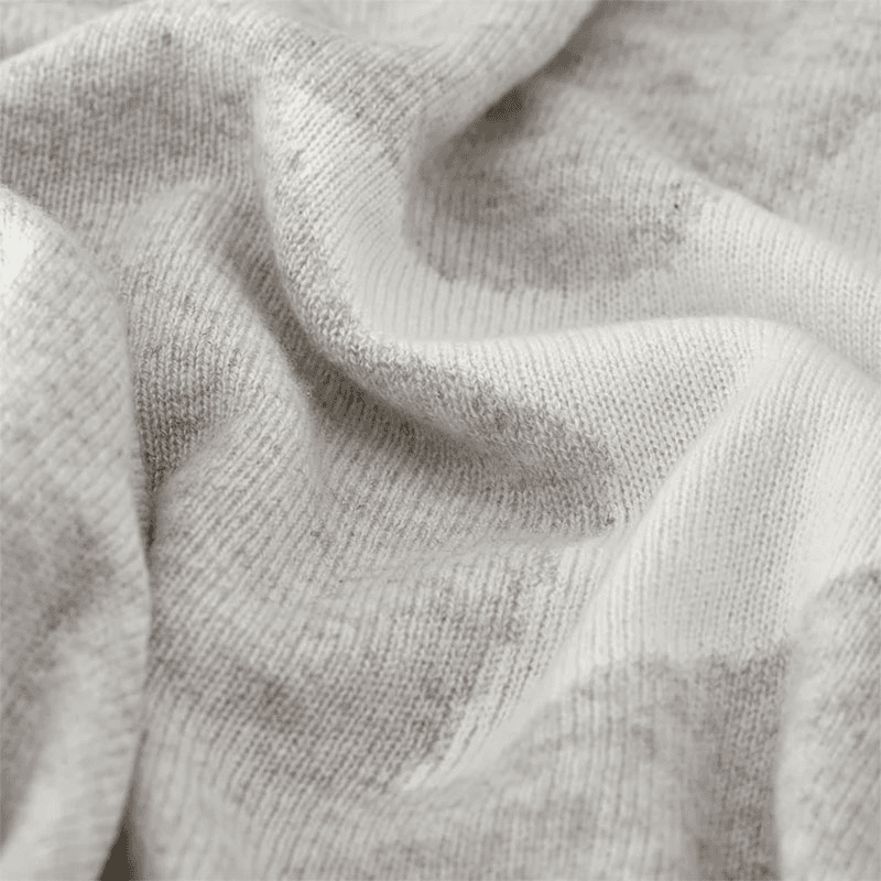 Star Cashmere Baby Blanket, Pale Grey Marl