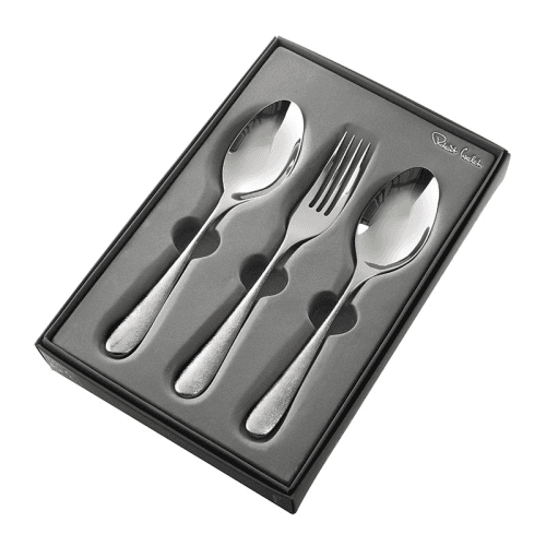 Image showing the Sandstone 3 Piece Serving Set, Stainless Steel product.