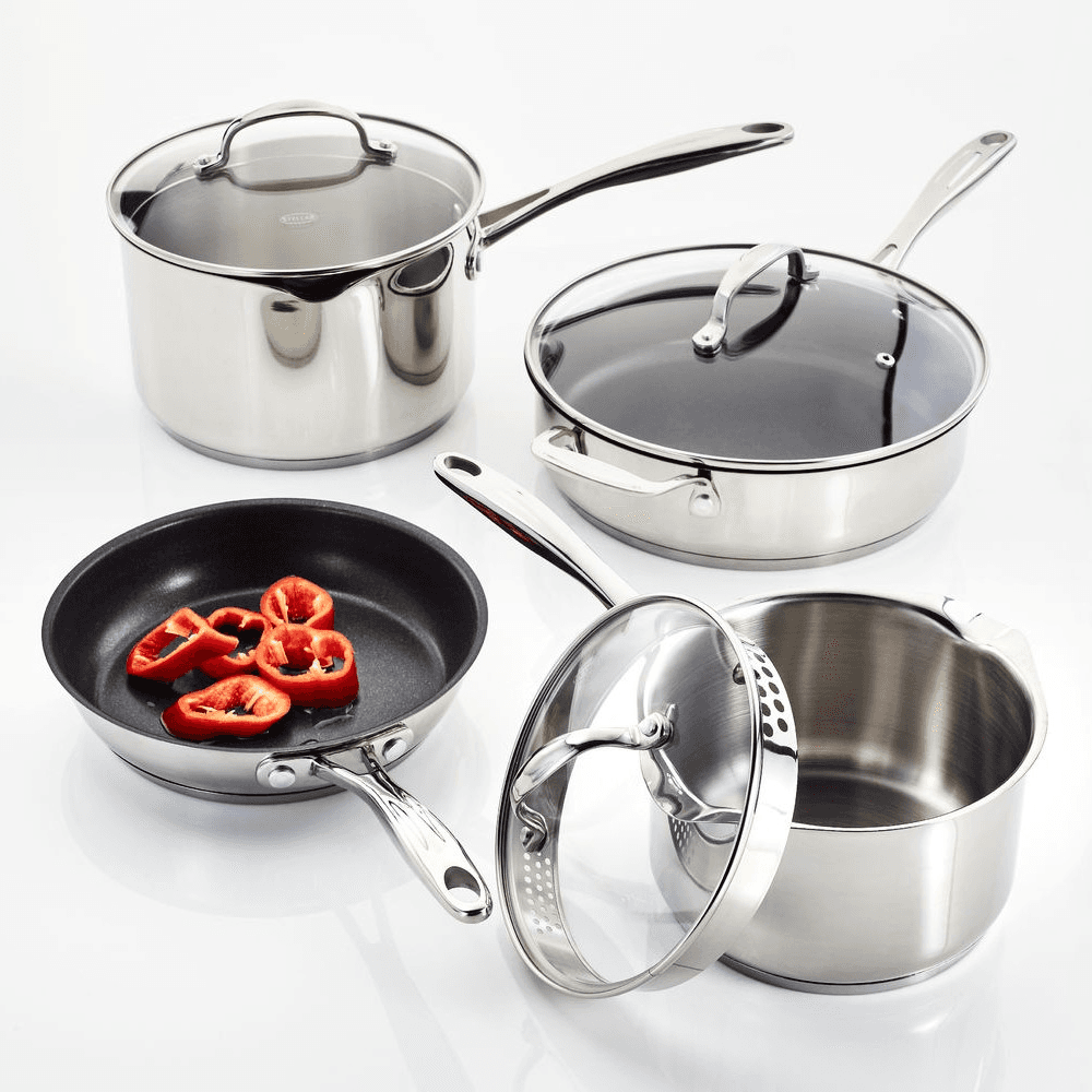 7000 5 Piece Saucepan Set, Stainless Steel
