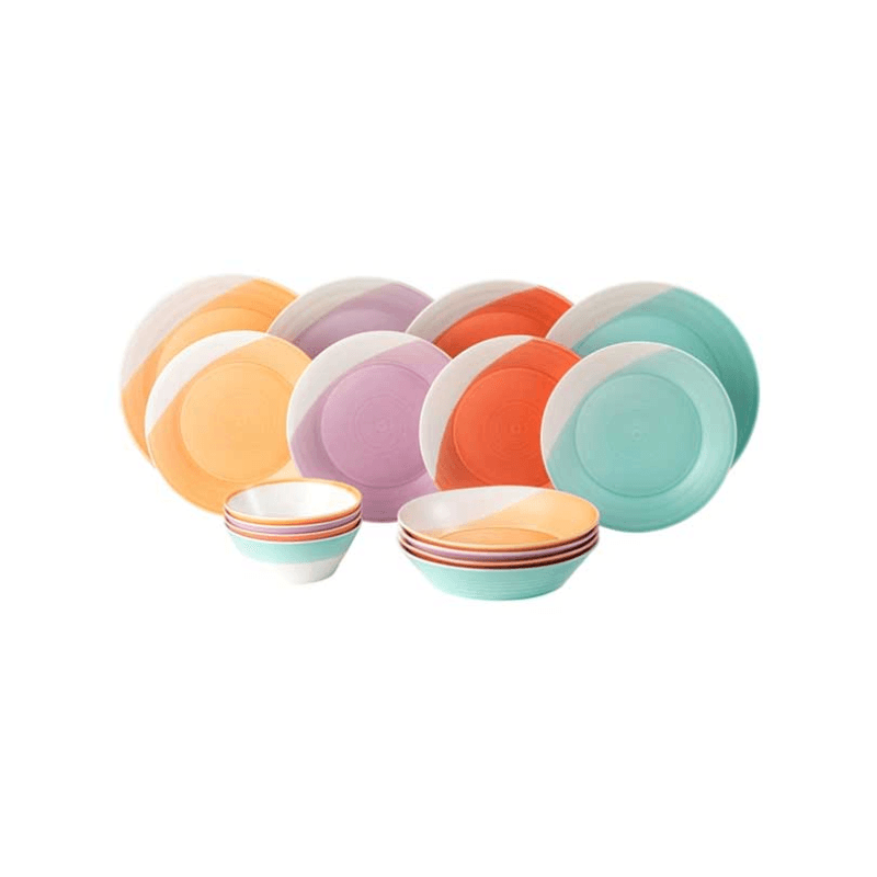 1815 Brights Mixed Dinnerware Set, Brights