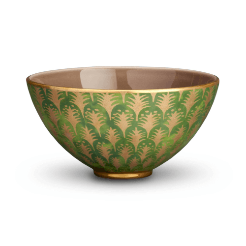 Image showing the Fortuny Piumette Bowl, Gold/ Green product.