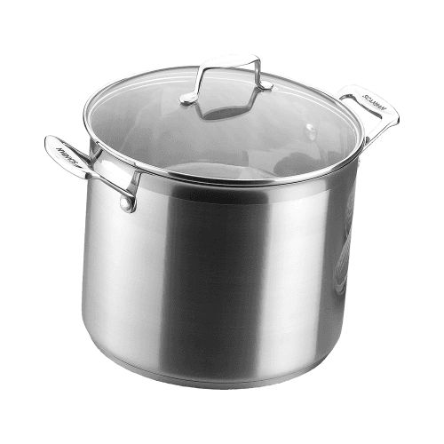 Image showing the Impact Stock pot with lid, stainless steel and glass product.