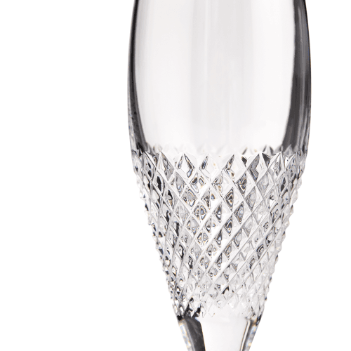 Image showing the Diamond Mosaic Set of 2 Champagne Flutes, Clear product.