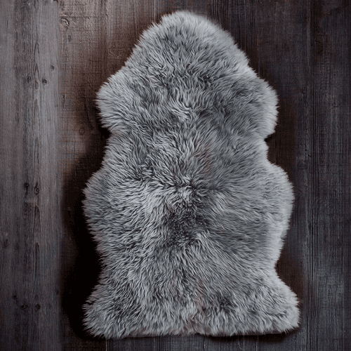 Image showing the Sheepskin Rug, Dark Linen product.