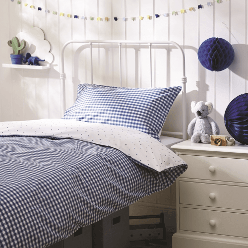 Image showing the Reversible Gingham - 200 Thread Count Cotton Pair of pillowcases product.