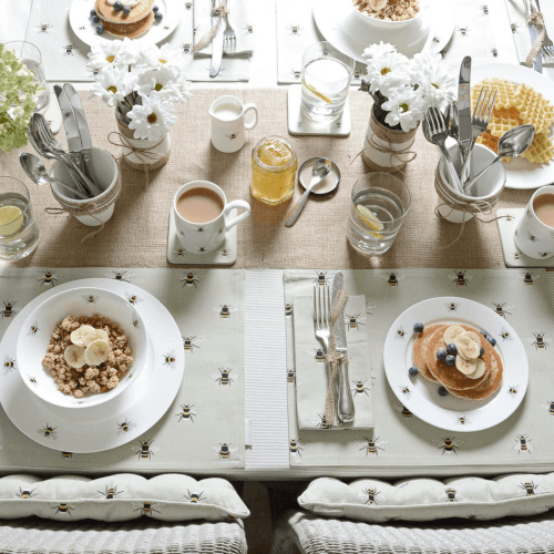 Image showing the Bees Set of 4 Napkins product.