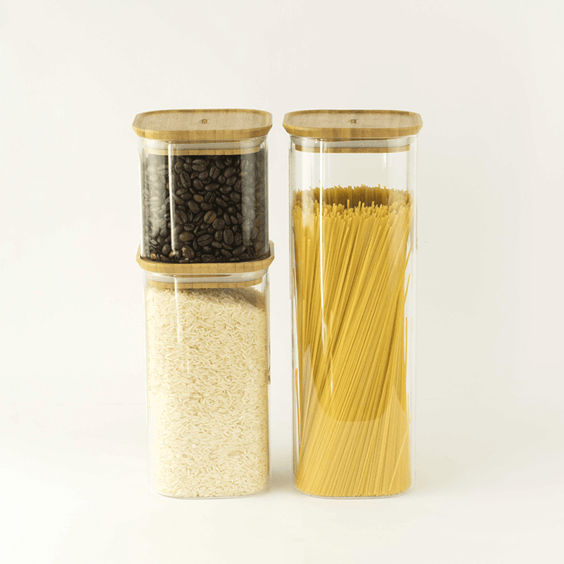 Glass Food Storage With Bamboo Lid