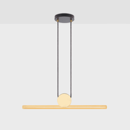 Image showing the Kilter Pendant, Solid Brass product.