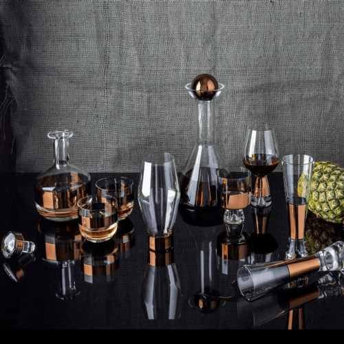 Image showing the Tank Pair of whisky glasses, Glass product.