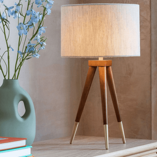 Image showing the Hawkins Table Lamp, Walnut product.