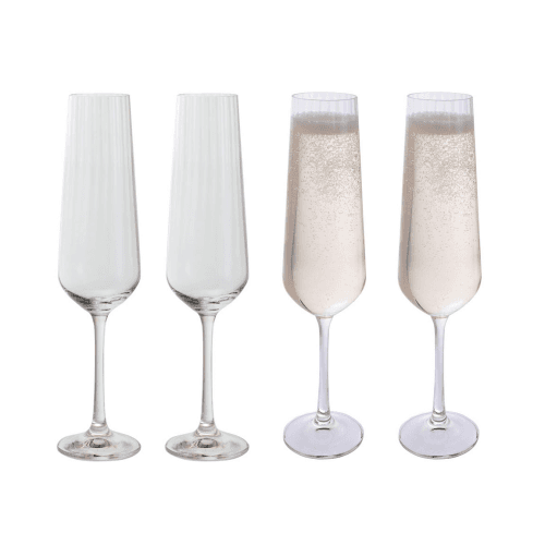 Image showing the Cheers Optic Set of 4 Champagne Flutes product.