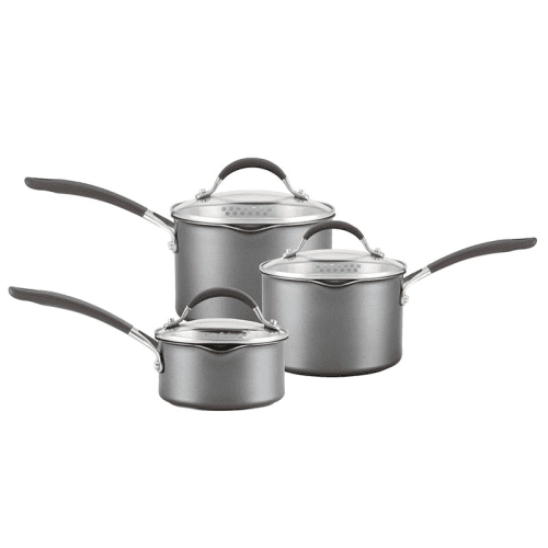 Image showing the A1 ScratchDefense Non-Stick Pan Set, Grey product.