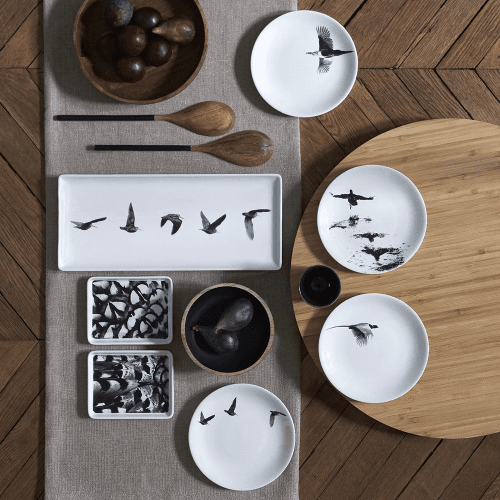 Image showing the Chambord Pheasant Side plate, White/Black product.