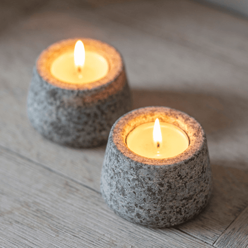 Image showing the Ramsden Set of 2 Tealight Holders, Natural product.
