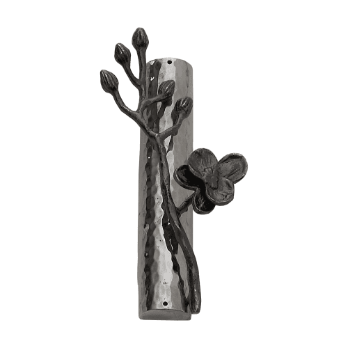Image showing the Black Orchid Mezuzah, Silver And Black product.