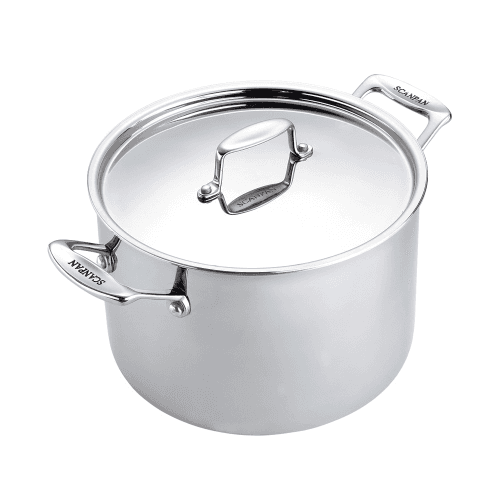 Image showing the Fusion 5 Stock pot with lid, stainless steel product.