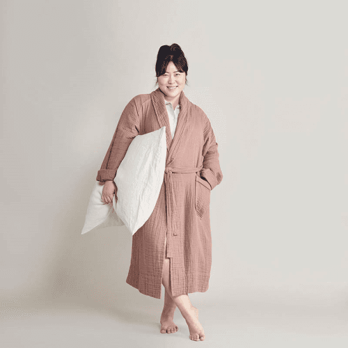 Image showing the The Dream Cotton Robe, Rust product.