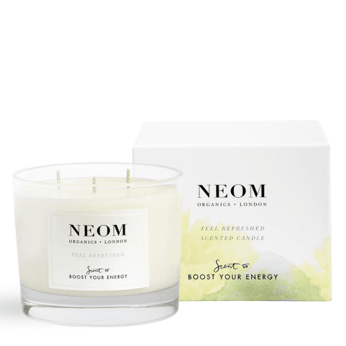 Image showing the Scent to Boost Your Energy Scented Candle Feel Refreshed, White product.